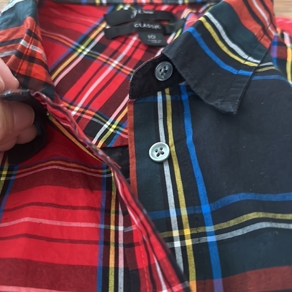 J.Crew Classic-fit Boy Shirt In Mixed Stewart Tartan Sz 10 - Picture 11 of 11